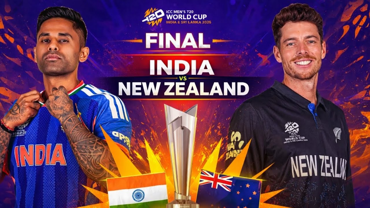 T20worldcup  final between India and New Zealand 8 march 2026 
