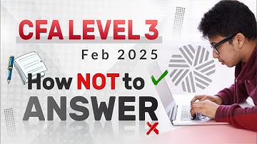 Writing Tips for CFA Level 3 Constructive Response | Sanjay Saraf Sir | SSEI Guidance