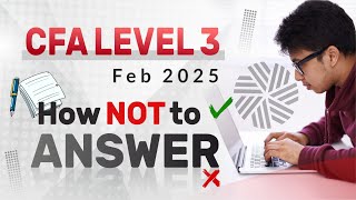 Writing Tips for CFA Level 3 Constructive Response | Sanjay Saraf Sir | SSEI Guidance