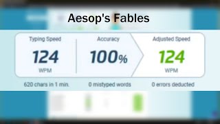 TypingTest | Aesop's Fables - 124 WPM w/ 100% accuracy