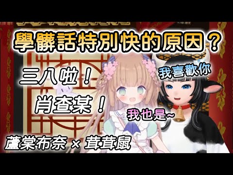 【茸茸鼠/蘆棠布奈】茸茸鼠學髒話特別快的原因（？【Vtuber精華】