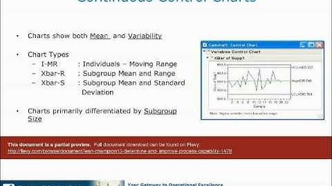 Lean BB Champ 13 - Determine and Improve Process Capability