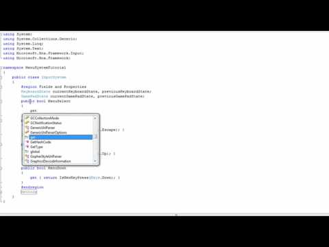 XNA AT Tutorial 10 - Menu System Part 3