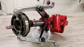 Hydraulic Car Jack + Bearing Puller = Hydraulic Bearing Puller DIY Idea