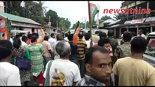 NBDD Minister stopped by BJP workers.