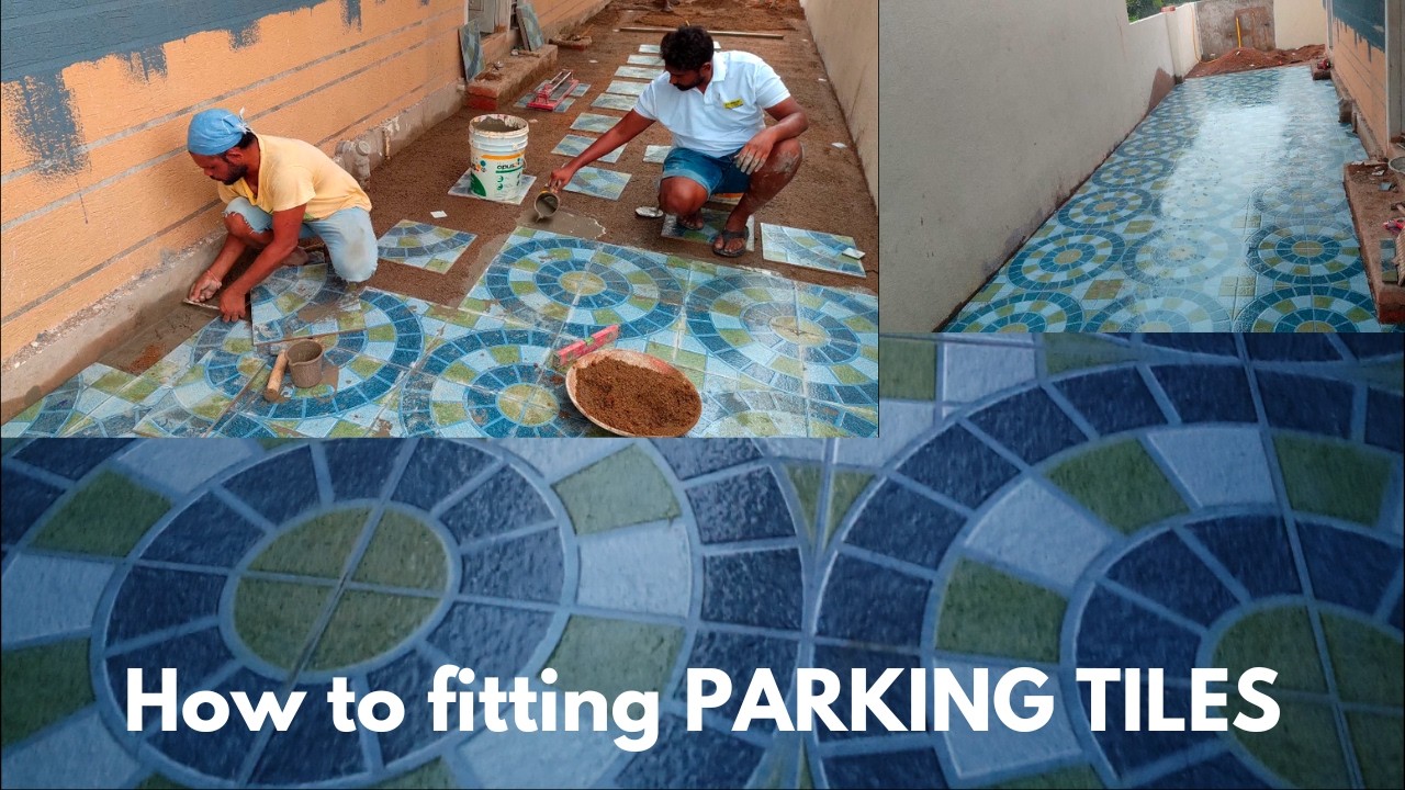 How to fitting PARKING TILES 16*16 size! Tiles work!Tiles fitting!kitchen granite moulding!!!