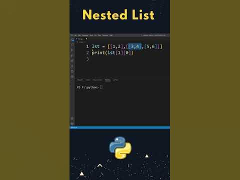 How to Access an Element in Nested List in Python ? #shorts - YouTube image.