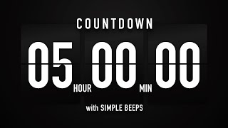 5 Hours Countdown Timer Flip Clock ✔