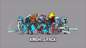 2d animated knights game sprite