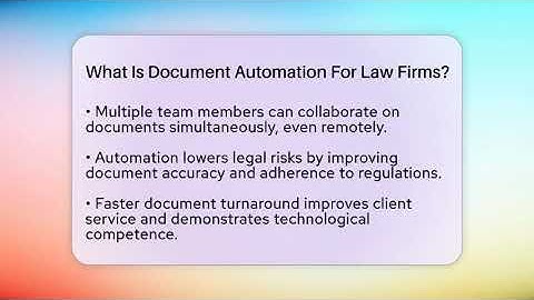 What Is Document Automation For Law Firms? - Legal And HR SaaS Stack