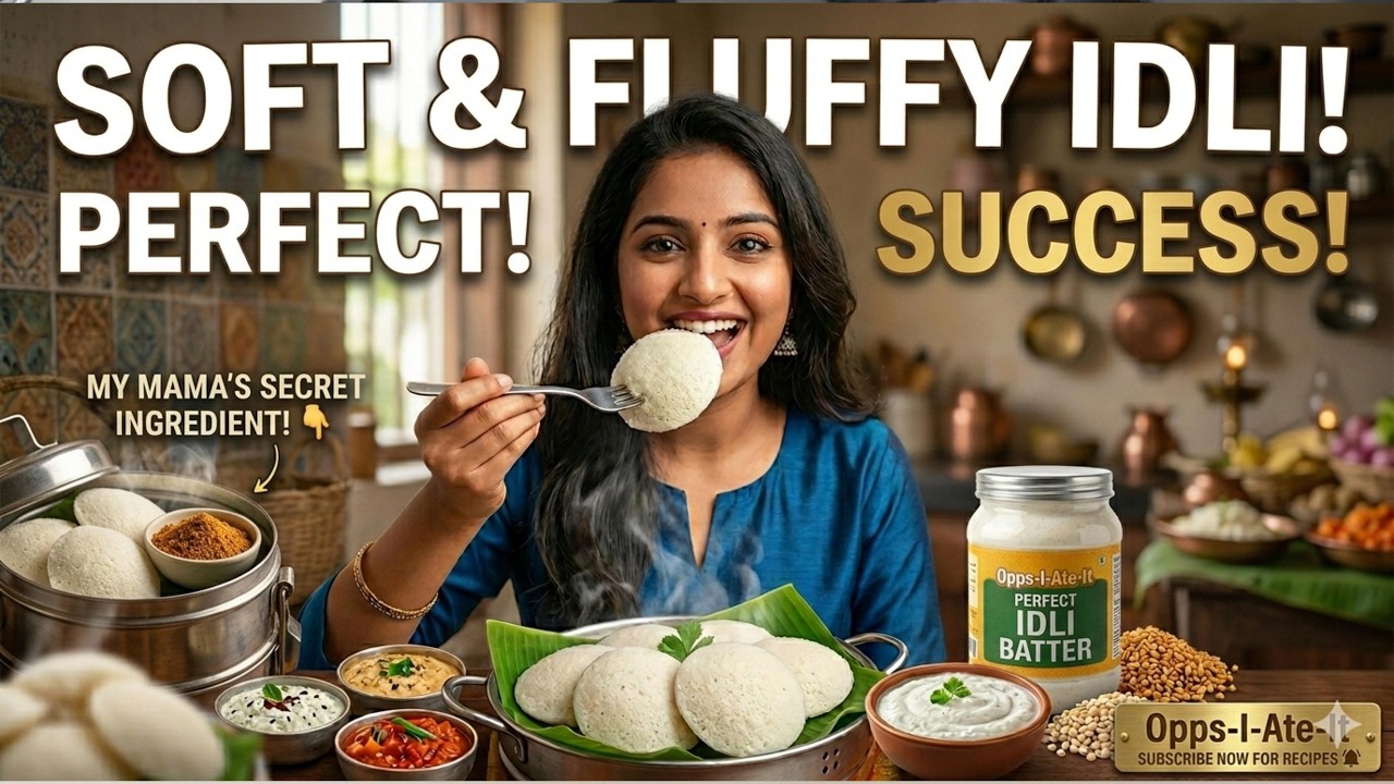 Soft & Fluffy Idli Recipe at Home 😍 | Perfect South Indian Idli Batter | Oops-I-Ate-It