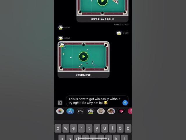 Found a way to cheat at 8 ball/9 ball : r/GamePigeon