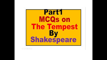 MCQs on The Tempest By Shakespeare