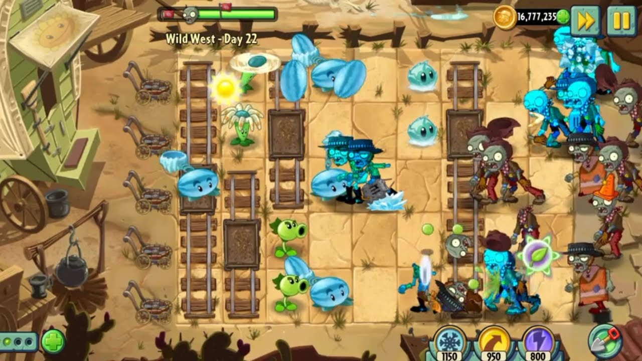 Wild West Day 22 | Plants Vs Zombies 2 | Mod Gameplay - YouTube