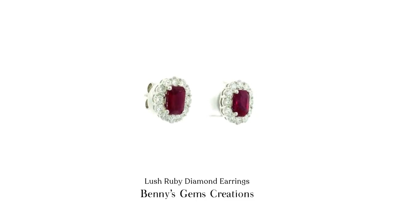 Lush Ruby Diamond Earrings