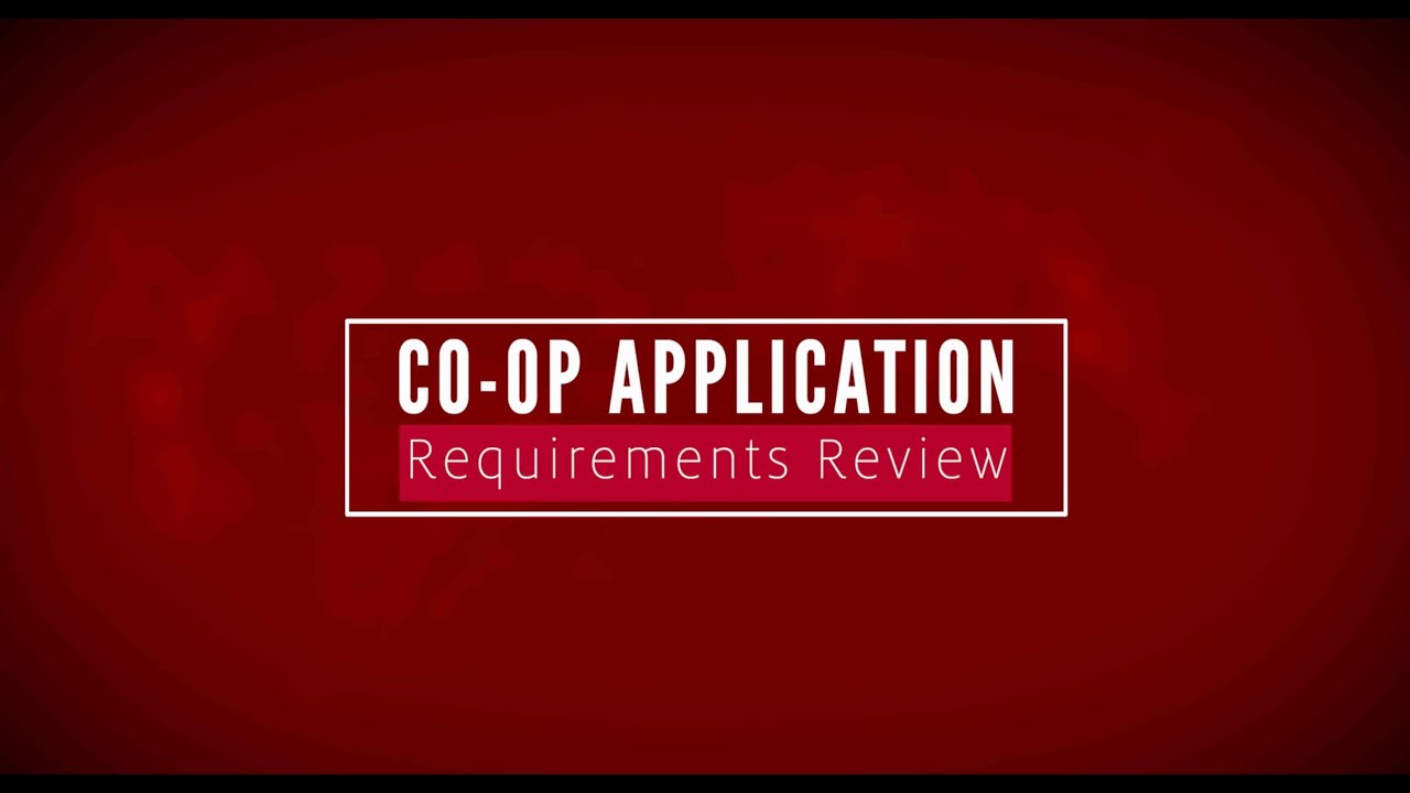 COOP Application Requirements Review LAMAR U YouTube