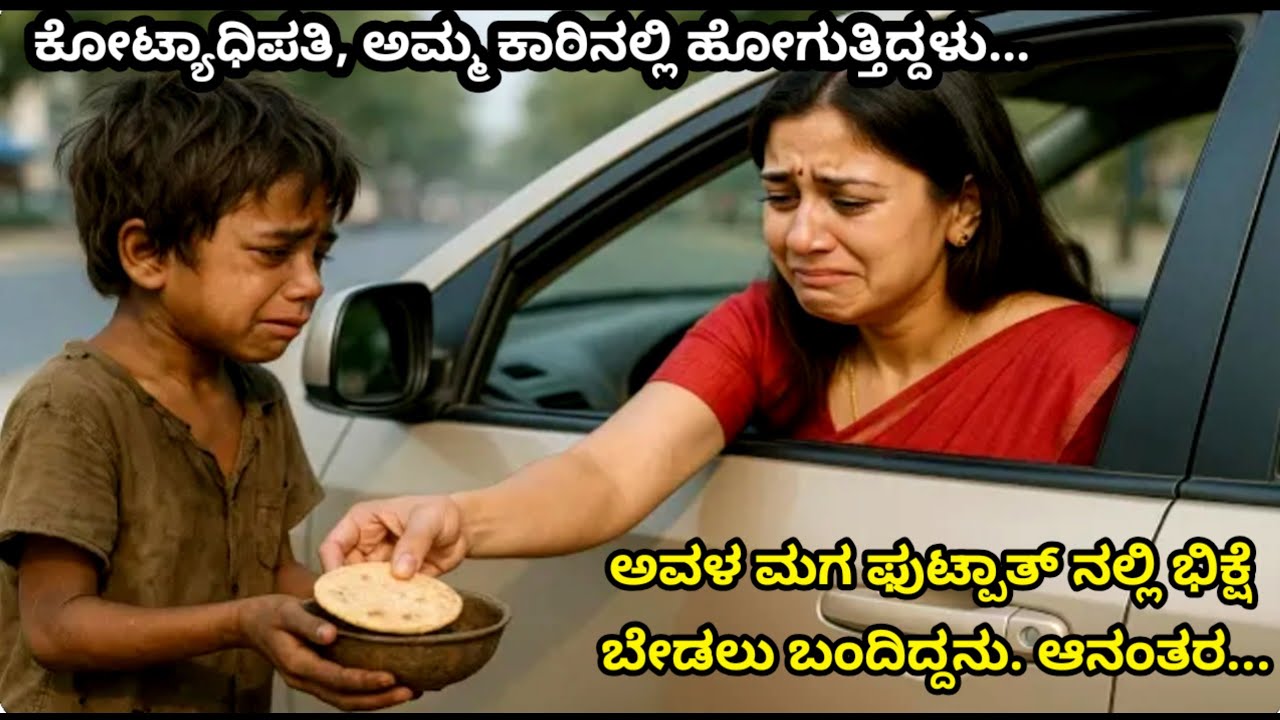 Moral story |ಕೋಟ್ಯಾಧಿಪತಿ ಅಮ್ಮ ಕಾರಿನಲ್ಲಿ ಕುಳಿತು ಹೋಗುತ್ತಿದ್ದಳು. ಮಗ ಬೀದಿಯಲ್ಲಿ ಭಿಕ್ಷೆ ಬೇಡಲು ಬಂದಿದ್ದನು...
