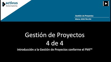 Gestión de Proyectos - Módulo 4 de 4