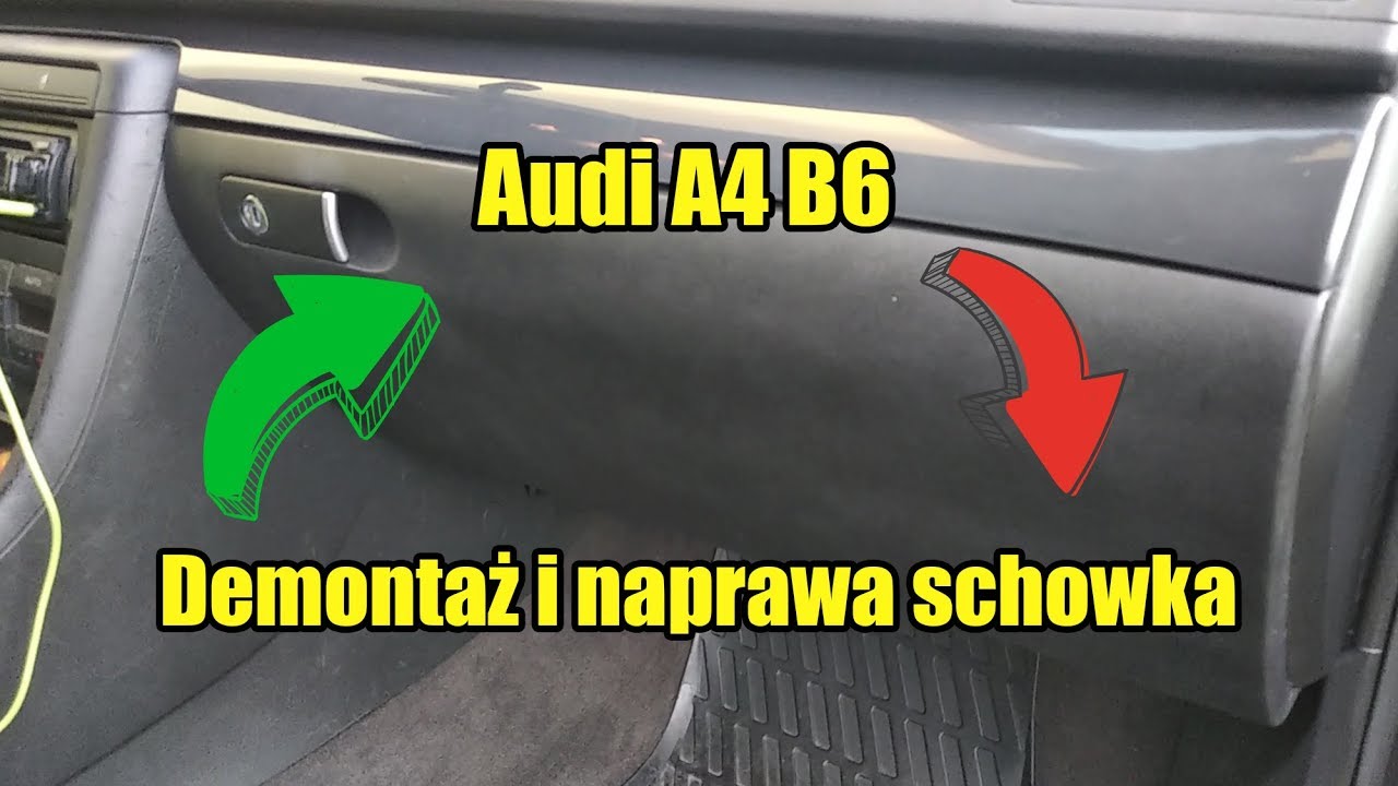 Demontaż Schowka + Naprawa Zawiasu I Spowalniacza W Audi A4 B6 - Youtube