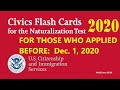 US citizenship Insterview for Naturalistation Test 2020. 100 Offical Civics Questions.