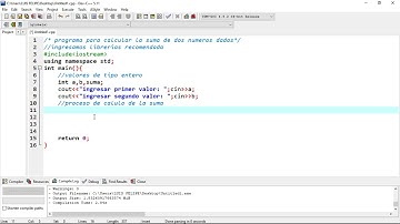 Programa para calcular la suma de dos números c++ 2021
