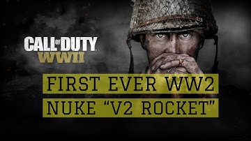 CoD WW2: My First NUKE Kill Streak "V2 Rocket" 30-0 FFA
