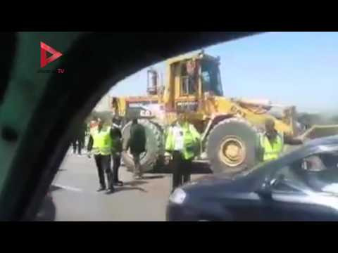 إصابة 6 في حادث انقلاب أتوبيس نقل عام ب محور كرداسة