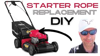 How to REPLACE the STARTER ROPE on a Craftsman M260 Lawn Mower