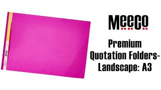 Meeco premium Quotation folders - Landscape: A3