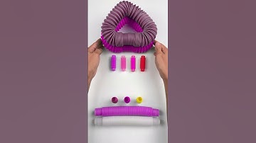 Creating Style ASMR Crunchy Sound POP-TUBE #diy #satisfyingvideos #relaxing #oddasmr #poptubesounds