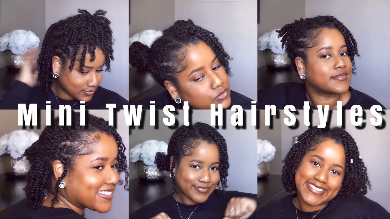 12 Ways To Style Mini Twist on Natural Hair | Mini Twist - YouTube