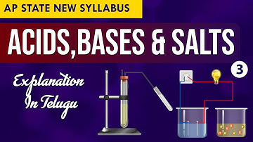 Acids, bases and salts explanation in Telugu (Animation) part 3  | Class10 | AP new Syllabus CBSE