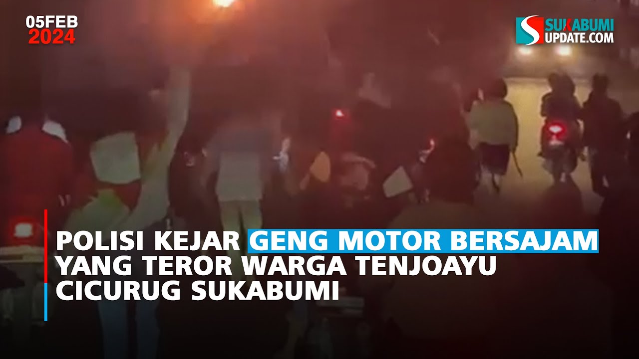 Polisi Kejar Geng Motor Bersajam yang Teror Warga Tenjoayu Cicurug Sukabumi