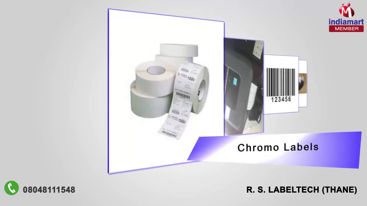 Barcode Label and Sticker By R. S. Labeltech, Thane - YouTube