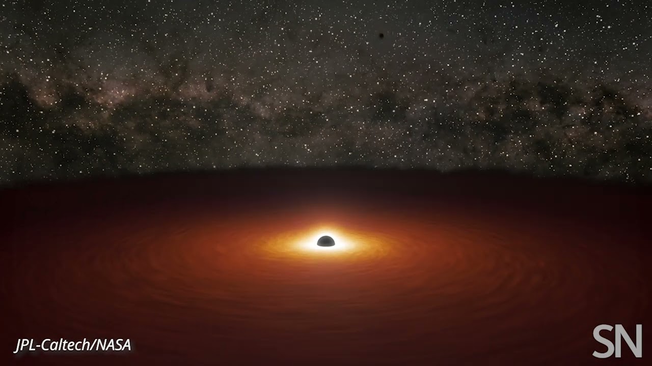 Watch a black hole plunge through another black hole’s disk | Science News