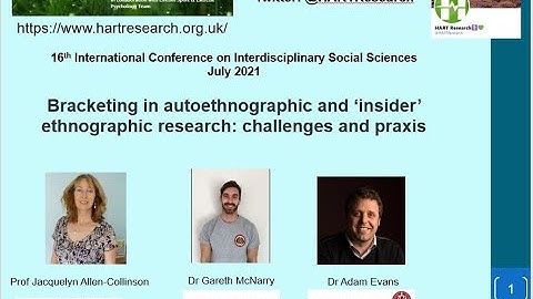 Bracketing in autoethnographic and ‘insider’ ethnographic research. Allen-Collinson, McNarry, Evans