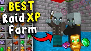 The BEST RAID XP Farm in Minecraft Bedrock 1.20