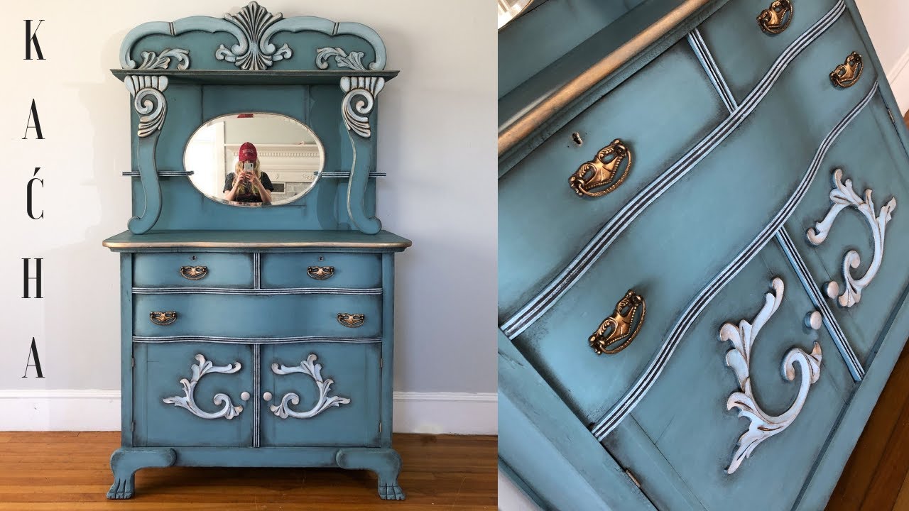 Annie Sloan Chalk Paint Tutorial, Vintage Painted Dresser