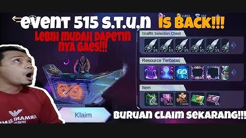 EVENT 515 IS BACK! TRIK CARA MENDAPATKAN SEMUA SKIN STUN MOBILE LEGEND  BACK