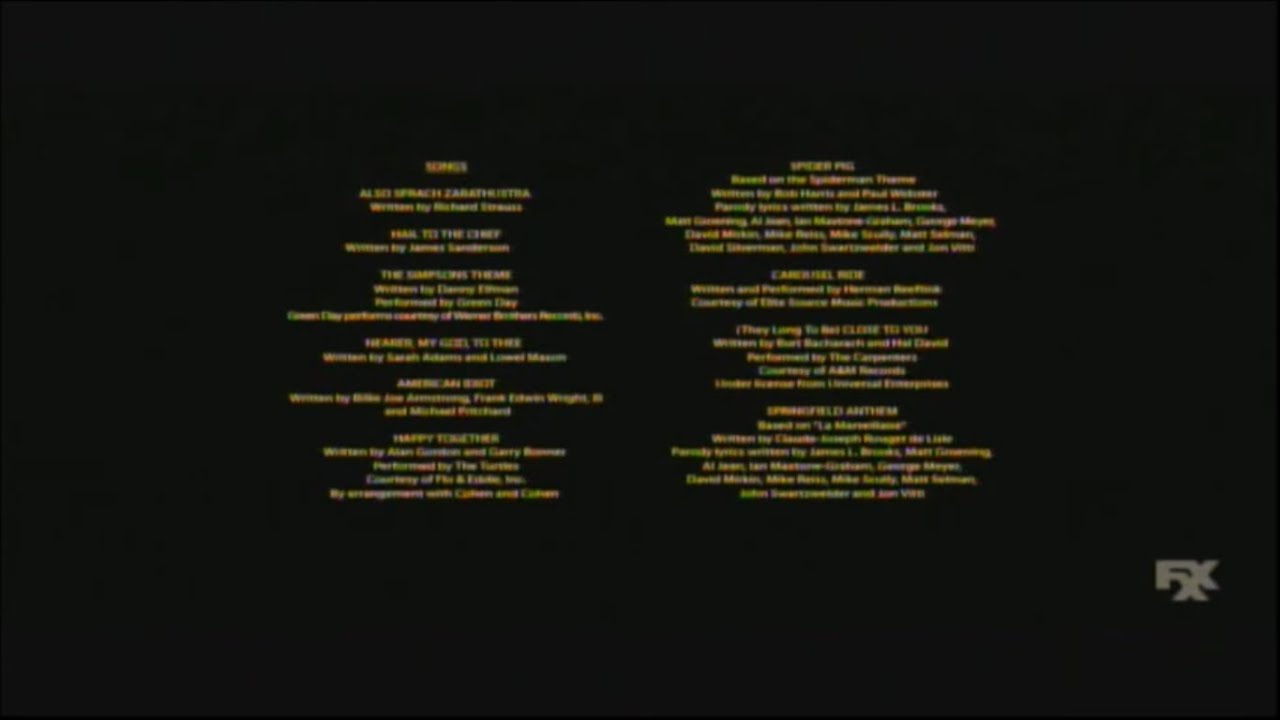 The Simpsons Movie (2007) End Credits (FXX 2025) #2