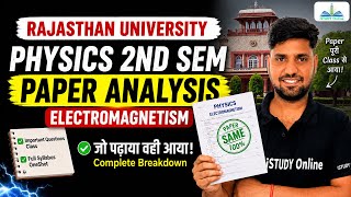 🔥 Rajasthan University B.Sc 2nd Semester Physics Paper Analysis 2026 | Pura Paper One Shot se