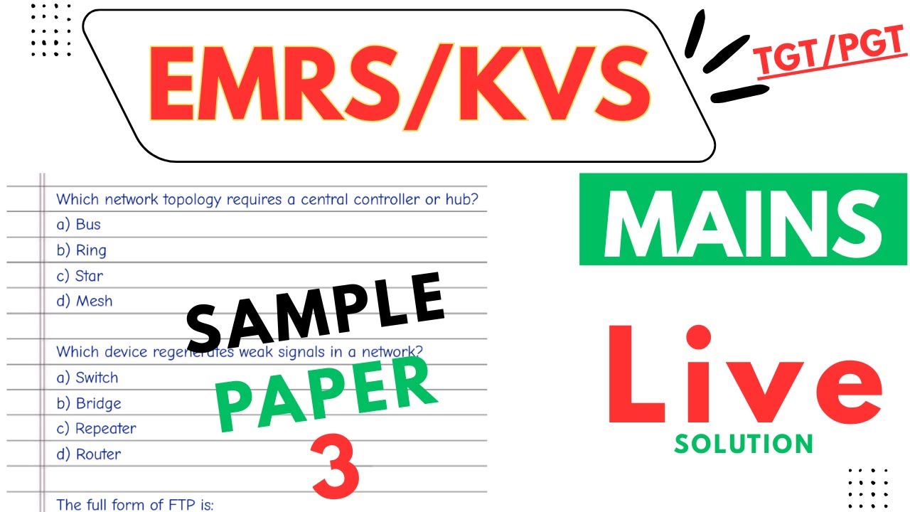 Live Mock 3 | EMRS/KVS/NVS MAINS | Computer Science |#ExamPill #EMRS #KVS #NVS