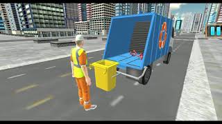 Garbage Truck Driving Simulator - Transport Compact Trash to City Dump Cleaning - Android Gameplay screenshot 3