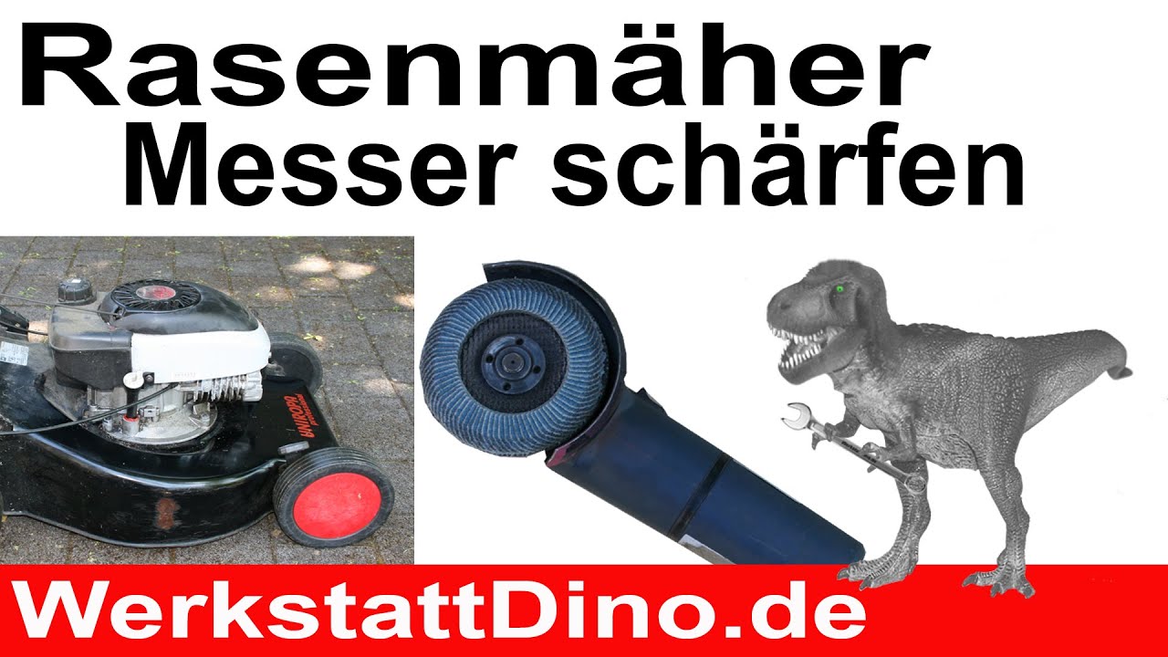 Rasenmäher Messer schärfen und auswuchten YouTube