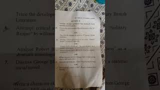previous year question paper/ semester 4th english literature major 1 / UMJENT-401 #jammuuniversity
