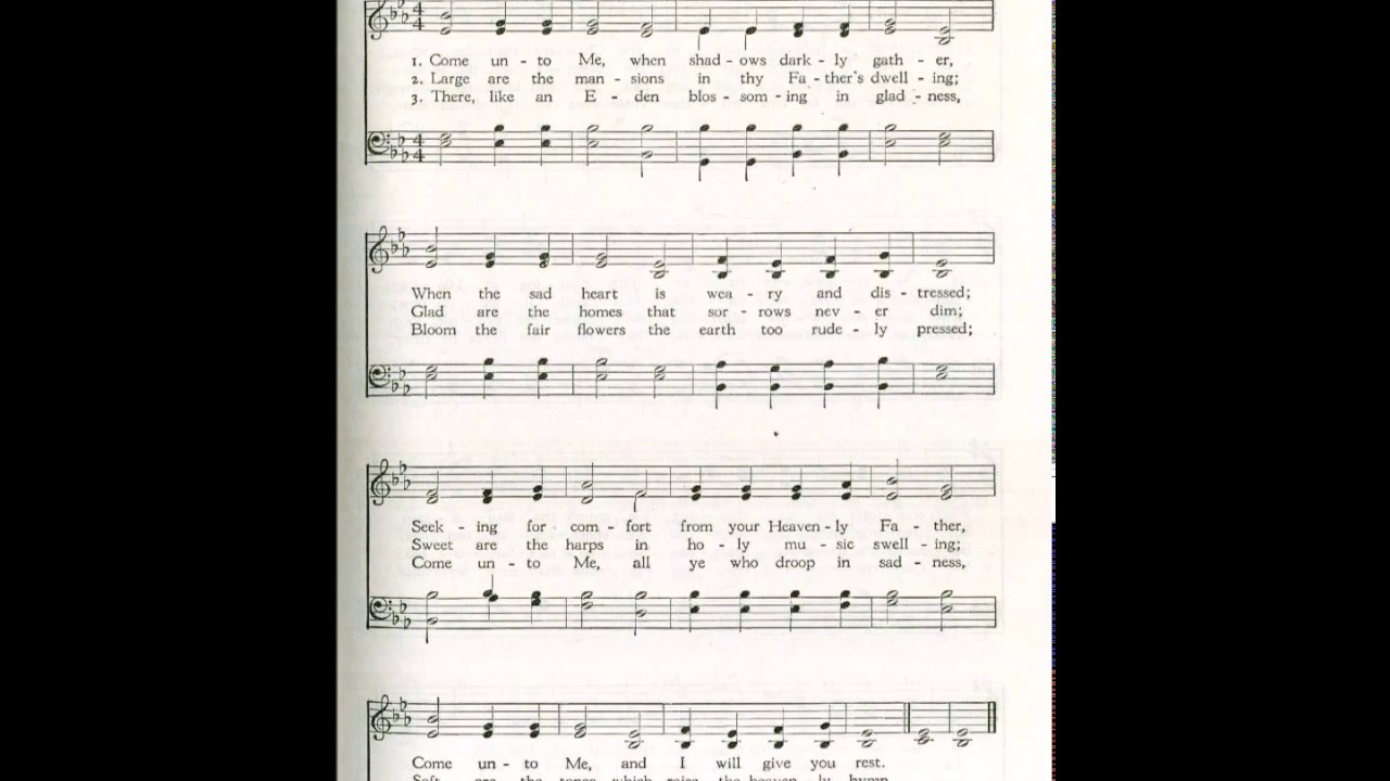 Come Unto Me, When Shadows Darkly Gather (Henley)