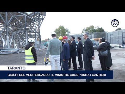 Video Giochi del Mediterraneo, il ministro Abodi visita i cantieri