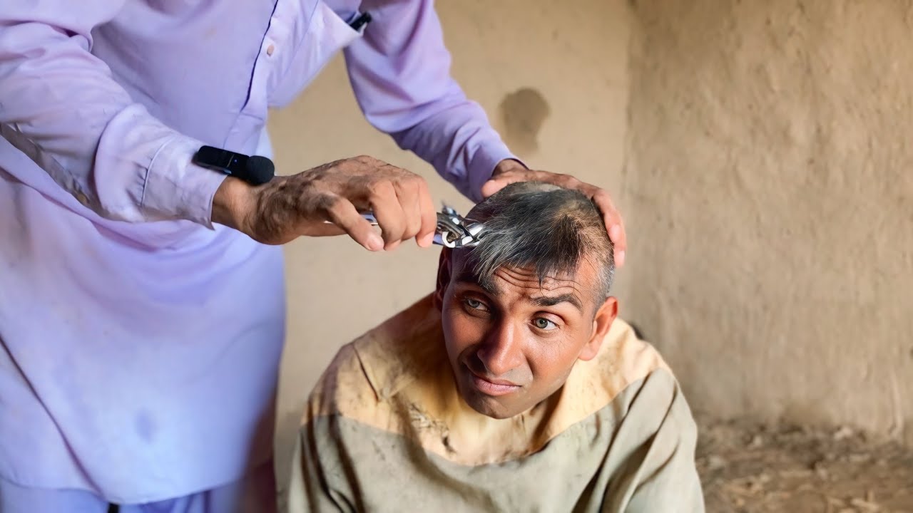 ASMR Fast Hair Cutting Zaza Machine With Barber Old [ ASMR Brother]