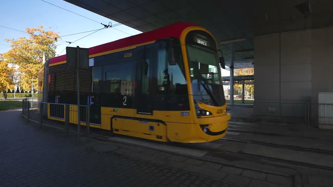 Poland, Warsaw, tram 2 ride from Młociny to Winnica