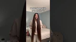 How I sleep with 5 feet of hair #hair #longhair